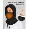 imageBALEAF Fleece Balaclava Face MaskThermal Ski Mask for Men and WomenWinter Hats Face Cover Hood Cold Weather Gear 2 SizeBlack