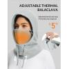 imageBALEAF Fleece Balaclava Face MaskThermal Ski Mask for Men and WomenWinter Hats Face Cover Hood Cold Weather Gear 2 SizeGrey