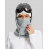 imageBALEAF Fleece Balaclava Face MaskThermal Ski Mask for Men and WomenWinter Hats Face Cover Hood Cold Weather Gear 2 SizeGrey