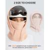 imageBALEAF Fleece Balaclava Face MaskThermal Ski Mask for Men and WomenWinter Hats Face Cover Hood Cold Weather Gear 2 SizePink