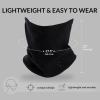 imageBALEAF Fleece Neck Gaiter for Men and Women  Winter Face Mask Ski Neck Warmer Cold Weather Gear for RunningBlack