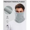 imageBALEAF Fleece Neck Gaiter for Men and Women  Winter Face Mask Ski Neck Warmer Cold Weather Gear for RunningGrey