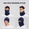 imageBALEAF Fleece Neck Gaiter for Men and Women  Winter Face Mask Ski Neck Warmer Cold Weather Gear for RunningNavy