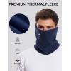 imageBALEAF Fleece Neck Gaiter for Men and Women  Winter Face Mask Ski Neck Warmer Cold Weather Gear for RunningNavy