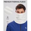 imageBALEAF Fleece Neck Gaiter for Men and Women  Winter Face Mask Ski Neck Warmer Cold Weather Gear for RunningWhite