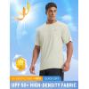 imageBALEAF Mens UPF 50 Sun Protection Shirts UV SPF Short Sleeve TShirts Rash Guard Quick Dry Lightweight Hiking AthleticLight Brown