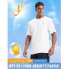 imageBALEAF Mens UPF 50 Sun Protection Shirts UV SPF Short Sleeve TShirts Rash Guard Quick Dry Lightweight Hiking AthleticWhite