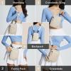 imageBALEAF Small Crossbody Bag Sling Purse for Women Travel Fanny Pack Belt Bags Cross Body 15L Roasted BrownBirch White