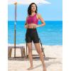 imageBALEAF Womens 5quot High Waisted Swim Shorts with Zipper Pockets Tummy Control Swimsuits Bottoms Board Shorts with LinerBlack