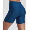 imageBALEAF Womens 5quot High Waisted Swim Shorts with Zipper Pockets Tummy Control Swimsuits Bottoms Board Shorts with LinerNavy Blue