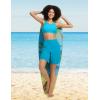 imageBALEAF Womens 9quot Long Swim Board Shorts with Zipper Pockets High Waisted Tummy Control Beach Shorts with LinerAqua Blue