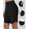 imageBALEAF Womens 9quot Long Swim Board Shorts with Zipper Pockets High Waisted Tummy Control Beach Shorts with LinerBlack