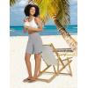 imageBALEAF Womens 9quot Long Swim Board Shorts with Zipper Pockets High Waisted Tummy Control Beach Shorts with LinerDark Gray