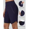 imageBALEAF Womens 9quot Long Swim Board Shorts with Zipper Pockets High Waisted Tummy Control Beach Shorts with LinerNavy Blue