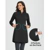 imageBALEAF Womens Fleece Lined Dress Sweatshirt Dress Water Resistant Warm Quarter Zip Cover Up Winter Outdoor with PocketBlack