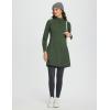 imageBALEAF Womens Fleece Lined Dress Sweatshirt Dress Water Resistant Warm Quarter Zip Cover Up Winter Outdoor with PocketDark Army Green