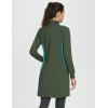 imageBALEAF Womens Fleece Lined Dress Sweatshirt Dress Water Resistant Warm Quarter Zip Cover Up Winter Outdoor with PocketDark Army Green