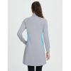 imageBALEAF Womens Fleece Lined Dress Sweatshirt Dress Water Resistant Warm Quarter Zip Cover Up Winter Outdoor with PocketFrost Gray