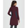 imageBALEAF Womens Fleece Lined Dress Sweatshirt Dress Water Resistant Warm Quarter Zip Cover Up Winter Outdoor with PocketWine Red