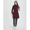 imageBALEAF Womens Fleece Lined Dress Sweatshirt Dress Water Resistant Warm Quarter Zip Cover Up Winter Outdoor with PocketWine Red