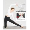 imageBALEAF Womens Leggings with Pockets 25quot V Cross Waist Workout Leggings Tummy Control Yoga Ankle PantsBlack