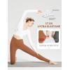 imageBALEAF Womens Leggings with Pockets 25quot V Cross Waist Workout Leggings Tummy Control Yoga Ankle PantsCaramel