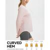 imageBALEAF Womens Long Sleeve Workout Shirts Running Athletic Hiking Tops for Women Lightweight UPF50 Quick Dry ThumbholesLight Pink