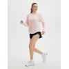 imageBALEAF Womens Long Sleeve Workout Shirts Running Athletic Hiking Tops for Women Lightweight UPF50 Quick Dry ThumbholesLight Pink