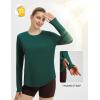 imageBALEAF Womens Long Sleeve Workout Shirts Running Athletic Hiking Tops for Women Lightweight UPF50 Quick Dry ThumbholesTeal