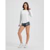 imageBALEAF Womens Long Sleeve Workout Shirts Running Athletic Hiking Tops for Women Lightweight UPF50 Quick Dry ThumbholesUltra White