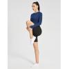 imageBALEAF Womens Long Sleeve Workout Tops Athletic Crop Top Running Slim Fit Gym Yoga ShirtsBlue