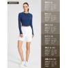 imageBALEAF Womens Long Sleeve Workout Tops Athletic Crop Top Running Slim Fit Gym Yoga ShirtsBlue