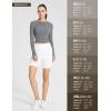 imageBALEAF Womens Long Sleeve Workout Tops Athletic Crop Top Running Slim Fit Gym Yoga ShirtsGraphite Gray