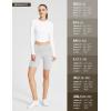 imageBALEAF Womens Long Sleeve Workout Tops Athletic Crop Top Running Slim Fit Gym Yoga ShirtsWhite