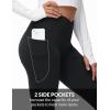 imageBALEAF Womens Petite Flare Leggings Tummy Control Crossover High Waisted Yoga Pants with Pockets Work Casual 27quotBlack