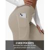 imageBALEAF Womens Petite Flare Leggings Tummy Control Crossover High Waisted Yoga Pants with Pockets Work Casual 27quotKhaki