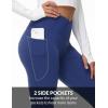 imageBALEAF Womens Petite Flare Leggings Tummy Control Crossover High Waisted Yoga Pants with Pockets Work Casual 27quotNavy Blue