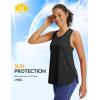 imageBALEAF Womens Tank Tops Running Cross Open Back Top Sleeveless Racerback Gym Workout Athletic Quick Dry Tennis UPF 50Black