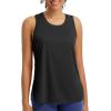 imageBALEAF Womens Tank Tops Running Cross Open Back Top Sleeveless Racerback Gym Workout Athletic Quick Dry Tennis UPF 50Black