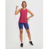 imageBALEAF Womens Tank Tops Running Cross Open Back Top Sleeveless Racerback Gym Workout Athletic Quick Dry Tennis UPF 50Rose Red