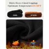 imageBALEAF Womens Thick Fleece Lined Winter Leggings Thermal Warm Pants Water Resistant Hiking High WaistedBlack