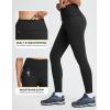 imageBALEAF Womens Thick Fleece Lined Winter Leggings Thermal Warm Pants Water Resistant Hiking High WaistedBlack