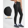 imageBALEAF Womens Thick Fleece Lined Winter Leggings Thermal Warm Pants Water Resistant Hiking High WaistedBlack