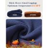 imageBALEAF Womens Thick Fleece Lined Winter Leggings Thermal Warm Pants Water Resistant Hiking High WaistedClassic Navy