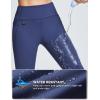 imageBALEAF Womens Thick Fleece Lined Winter Leggings Thermal Warm Pants Water Resistant Hiking High WaistedClassic Navy