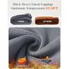 imageBALEAF Womens Thick Fleece Lined Winter Leggings Thermal Warm Pants Water Resistant Hiking High WaistedGraphite Gray
