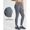 imageBALEAF Womens Thick Fleece Lined Winter Leggings Thermal Warm Pants Water Resistant Hiking High WaistedGraphite Gray