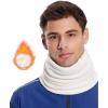 imageBALEAF Fleece Neck Gaiter for Men and Women  Winter Face Mask Ski Neck Warmer Cold Weather Gear for RunningWhite