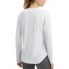 imageBALEAF Womens Long Sleeve Workout Shirts Running Athletic Hiking Tops for Women Lightweight UPF50 Quick Dry ThumbholesUltra White