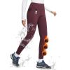 imageBALEAF Womens Thick Fleece Lined Winter Leggings Thermal Warm Pants Water Resistant Hiking High WaistedWine Red